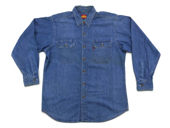 Levis Denim Shirt Men's Size M Levis Work Wear Shi