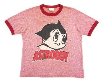 Astro Boy Shirt Mens Size S 1991 Mighty Atom T Astro Boy Japanese Vintage Manga Anime Cartoons Ringer Tee Made in USA 1962/1991 Copyright