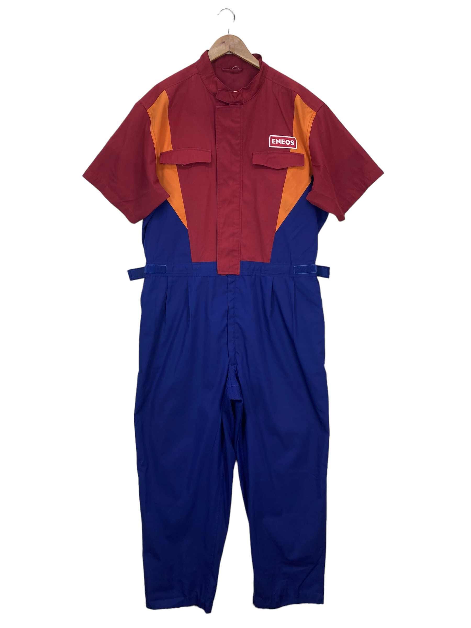 ENEOS オーバーオール Lサイズ （新品＆未使用に近いそれぞれ夏・冬各2着） Eneos Workwear Coveralls: Size 4L (w42-44xl29), Made in Japan
