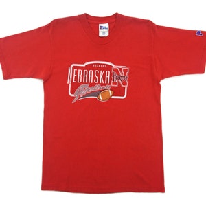 Huskers Shirt Mens Size XS 90s Nebraska Huskers T Shirt Huskers Vintage Pro Player NCAA Football Tee Made in USA