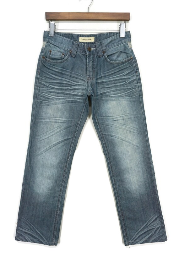 パンツ STANDARD CALIFORNIA STRAIGHT W34 Mid Waist Washed Button Wide Leg Jeans CJ409 - Acubi style