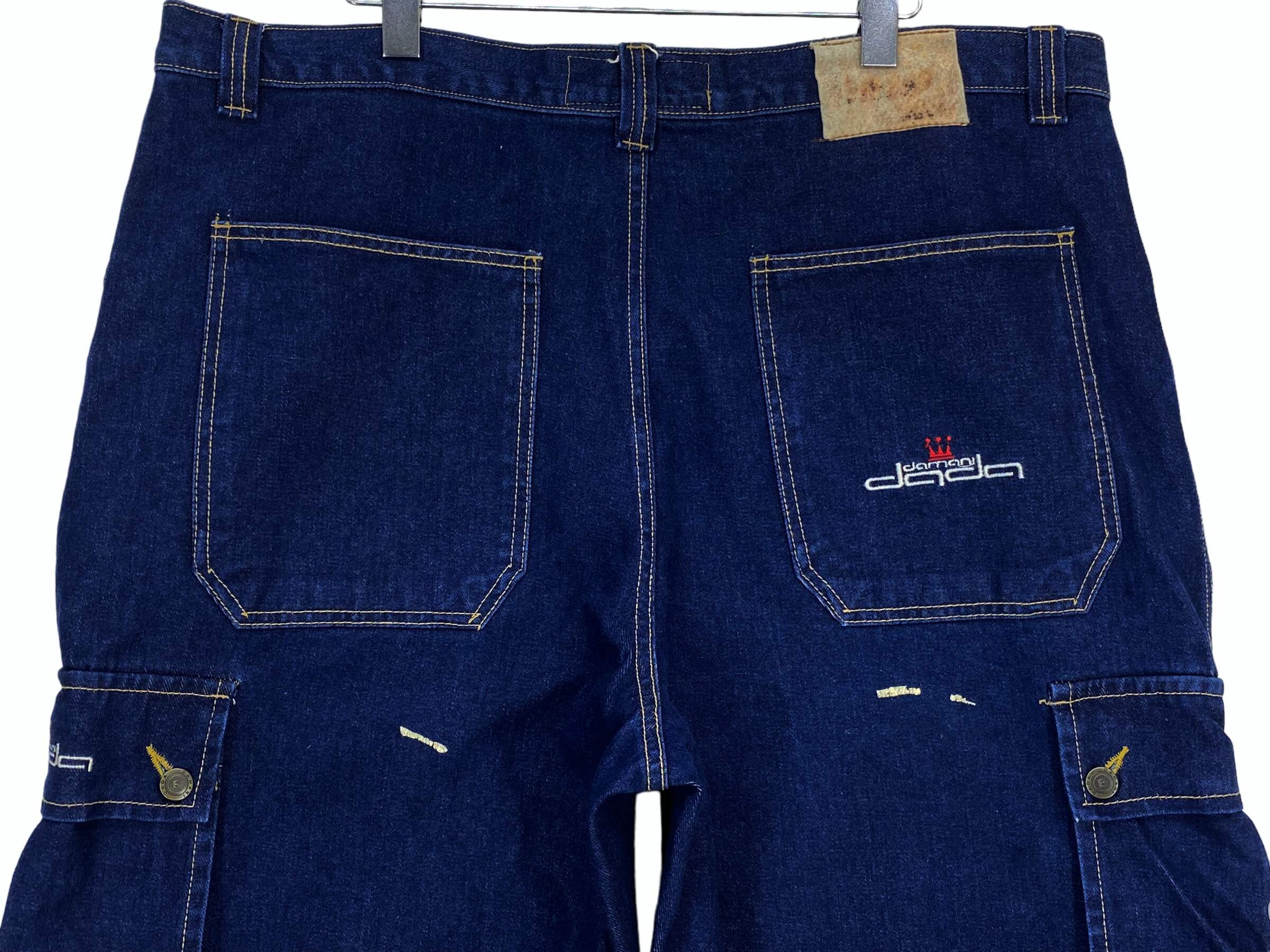 Sudo【スード】 wide cargo denim pt「army」 pan1873-mid-waist-cargo-pants-