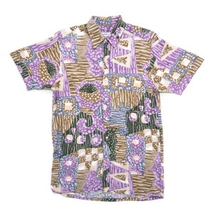 Hardy Amies Shirt Mens Size S Vintage Hardy Amies London Button Down Shirt Hardy Amies Full Print Art Abstract Aloha Shirt