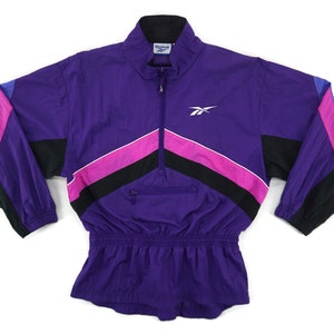 Reebok Windbreaker Womens Size M Vintage Reebok Anorak Reebok Vintage Colorblock Windbreaker Pullover