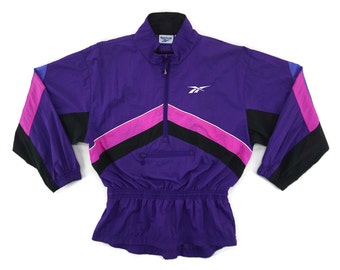 Vintage Reebok Anorak: Colorblock Pullover Windbreaker (Women's M)