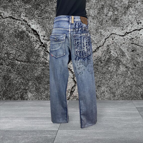 Akademiks Baggy Jeans | Y2K Embroidered Hip Hop Denim, W34 L28 - Etsy