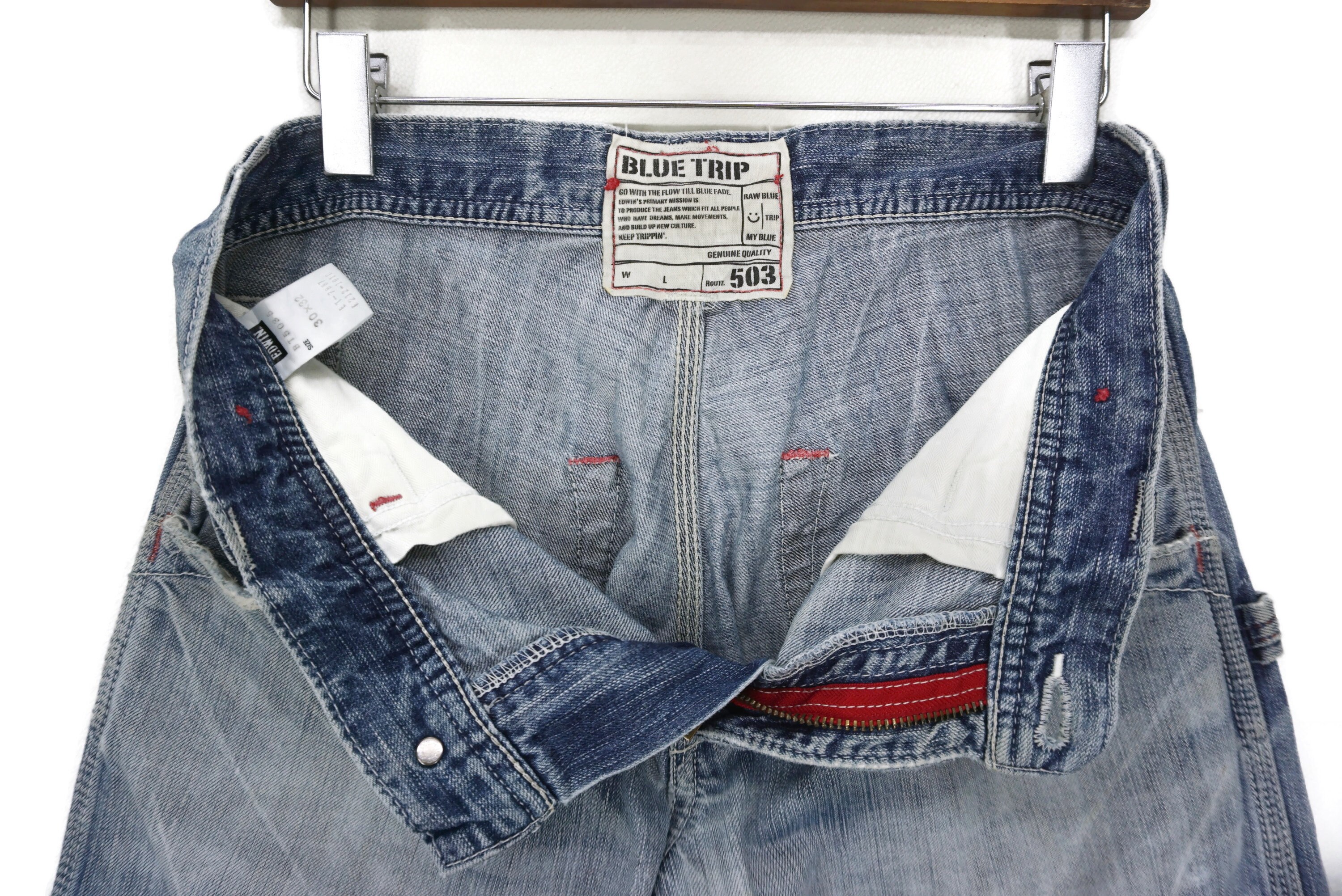 Carpenter Jeans Size 30 W32xl33 Edwin 503 Blue Trip Workwear