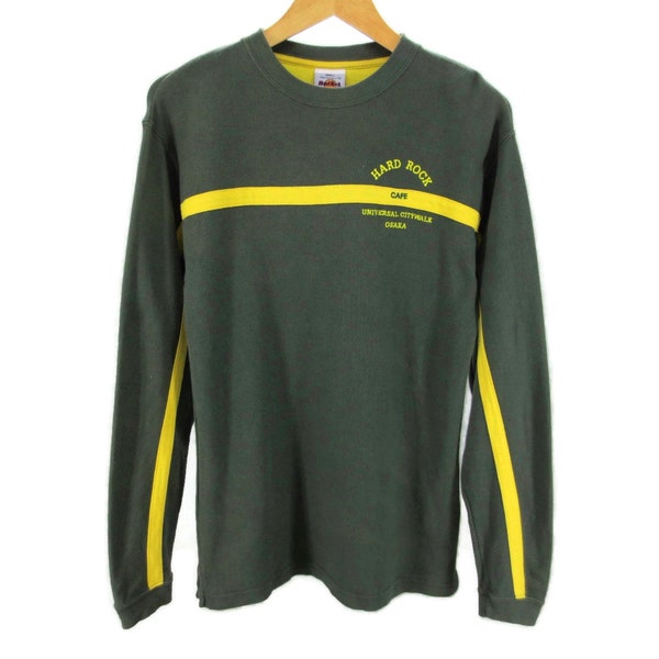 Hard Rock Cafe Sweater Size S Vintage Hard Rock Universal Citiwalk Osaka Military Green Pullover