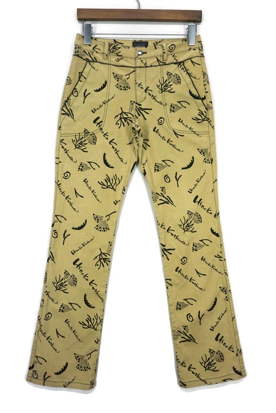 Hiroko Koshino Trunk Abstract Repeat Pattern Embellish Bootcut 