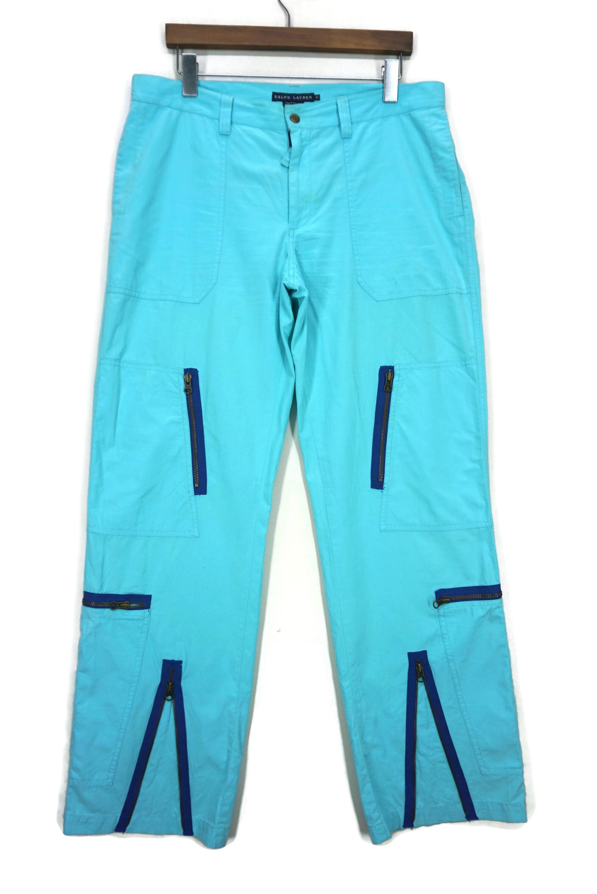 Ralph Lauren Vintage Hip Hop Skate Cargo Pants Multi Pocket Multi