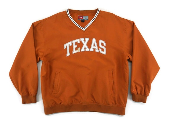 TinCityVintage Texas Windbreaker Mens Size L Texas Longhorns Pullover Texas Pro Player NCAA Football Windbreaker