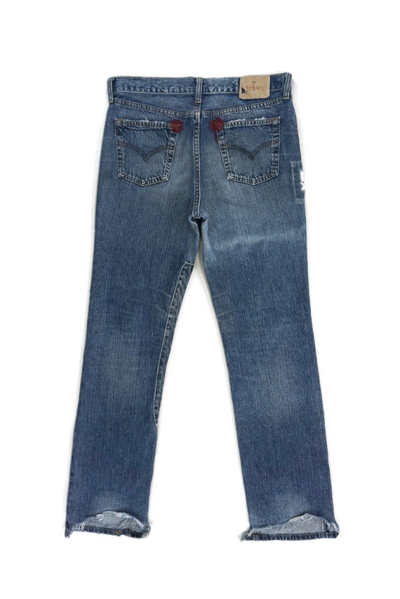 Levis 501 Jeans Size W30xL28.5 90s Levis 501 Dist… - image 2
