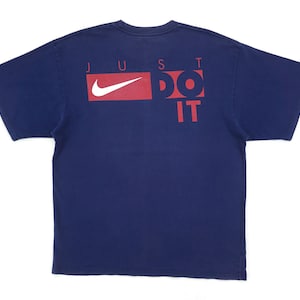 Nike Shirt Mens Size M 90s Nike T Shirt Nike Big Swoosh Vintage Just Do It Tee Nike White Tag