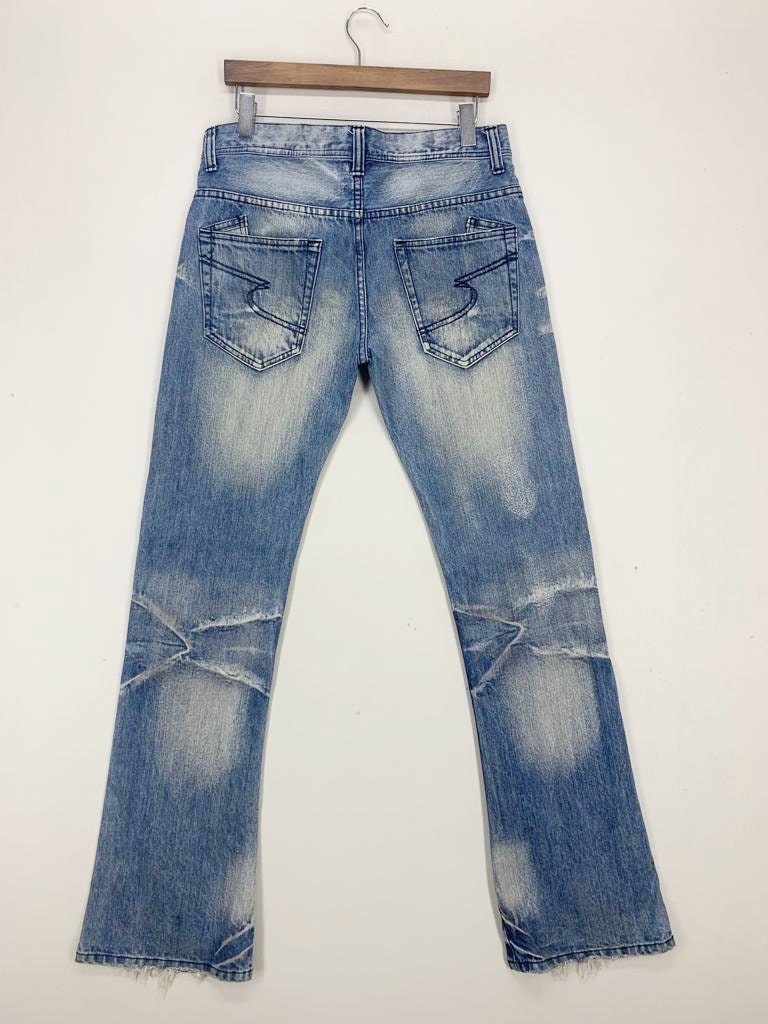 semantic design destroy flared denim Y2K - メルカリ