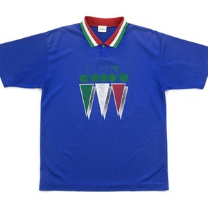 Diadora Italy Vintage Jersey Italy Colorway Serie A Football Club Euro Jersey Roberto Baggio Shirt