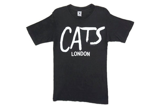 Cats London T-Shirt Men's Size M Vintage 80s Dewyn