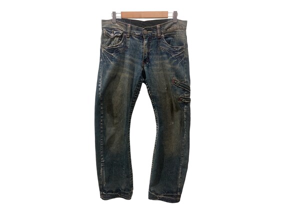 パンツ Rare 3Dpocket bondage design baggy denim Rare 3Dpocket bondage design baggy denim