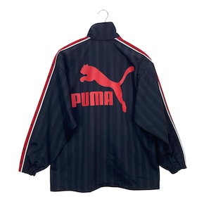 Puma Jacket Vintage Puma Stripes Track Zip Up Jacket Men&#39;s Size S