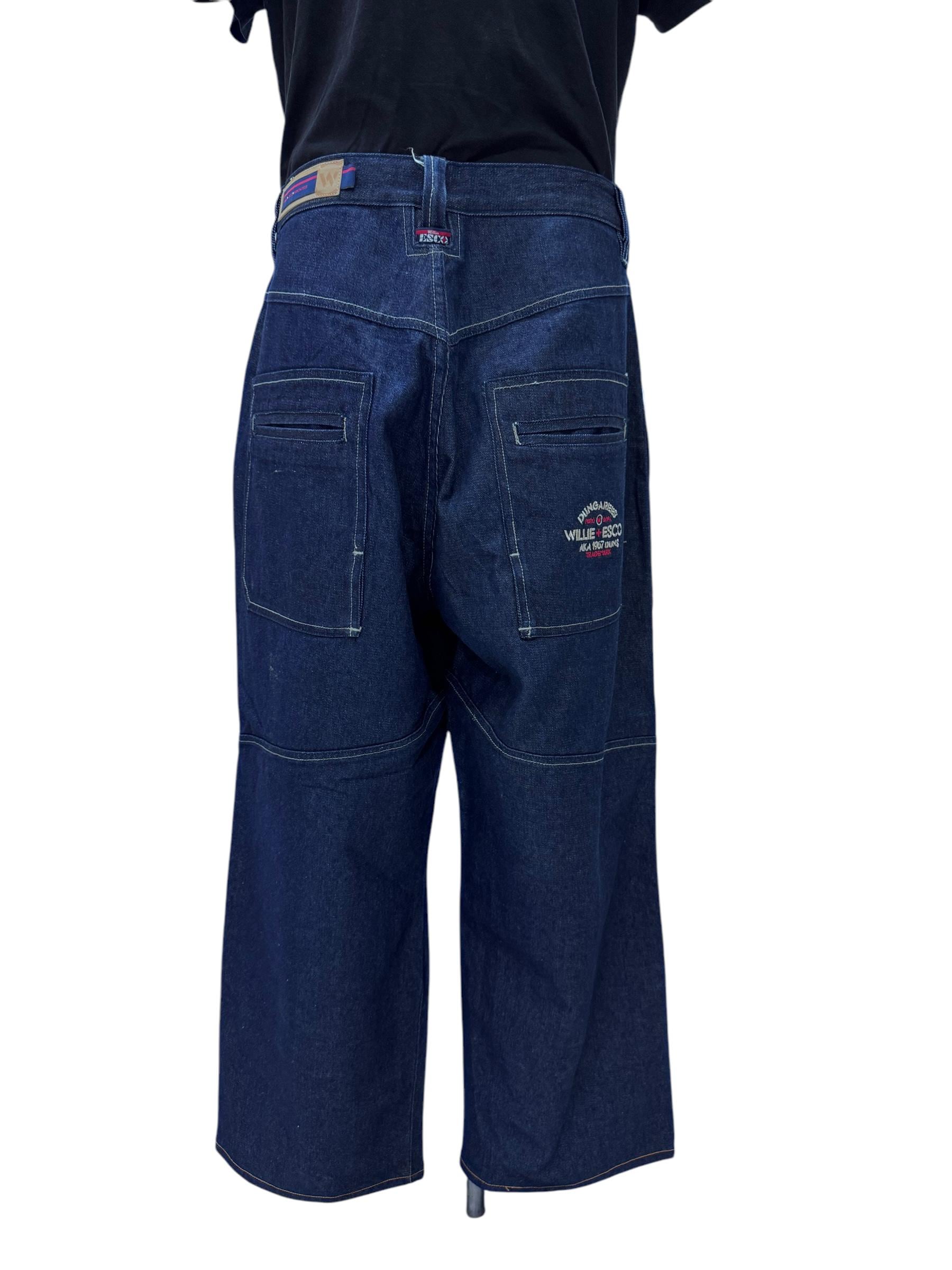 Esco Willie Carpenter Jeans, Distressed Denim Hip Hop Style (36x27 