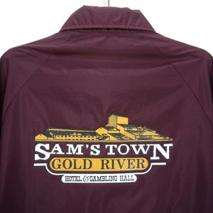 Sam&#39;s Town Gold River Laughlin Nevada Windbreaker 80s 90s Active Generation Coach Jacket Mens Size M Made in USA