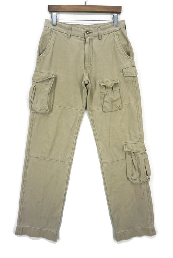 【KOOLOSET】Military Vintage Multi Cargo Pants Von Dutch Multipocket Military Cargo Baggy Pants Rare Men's