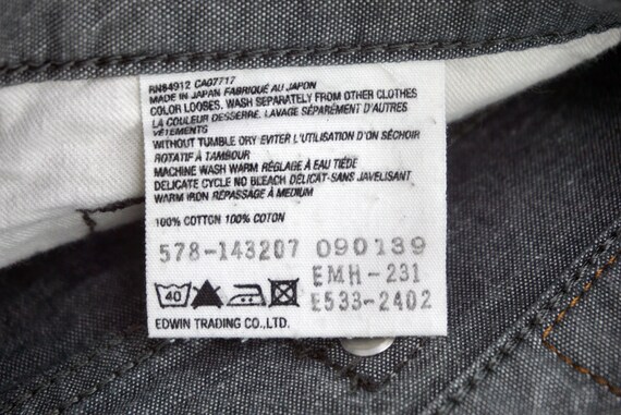 Edwin x MHL Jeans Size 27 W30xL20 Margaret Howell… - image 8