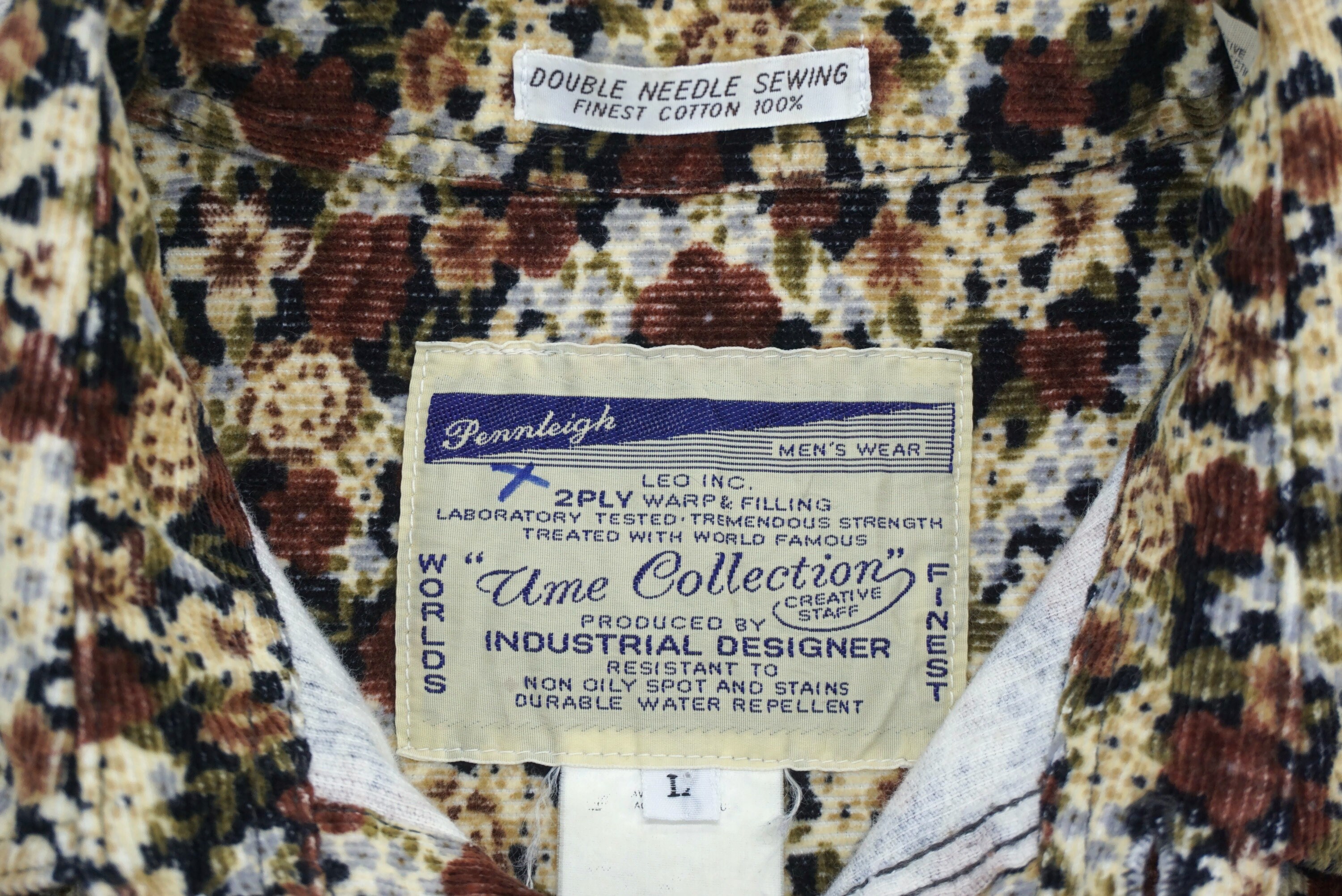 Vintage Floral Corduroy Shirt, Pennleigh Cotton Button up (size L