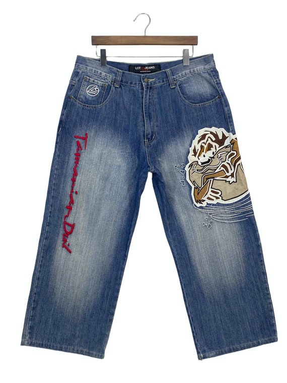 Circle paint logo Baggy denim pants – That's life online store