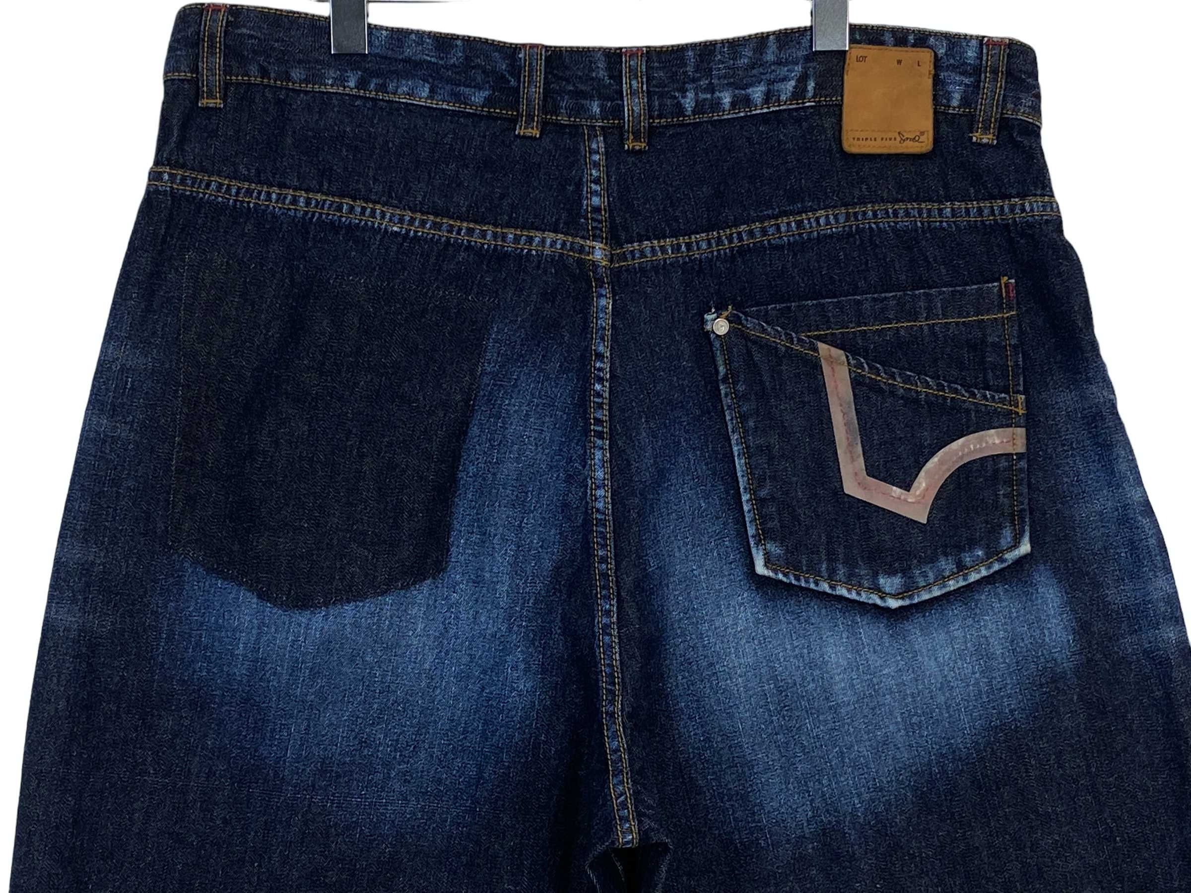 パンツ 555 soul triple five soul buggy denim Vintage Distressed Triple 5 Soul Baggy Hip Hop Jeans - Etsy
