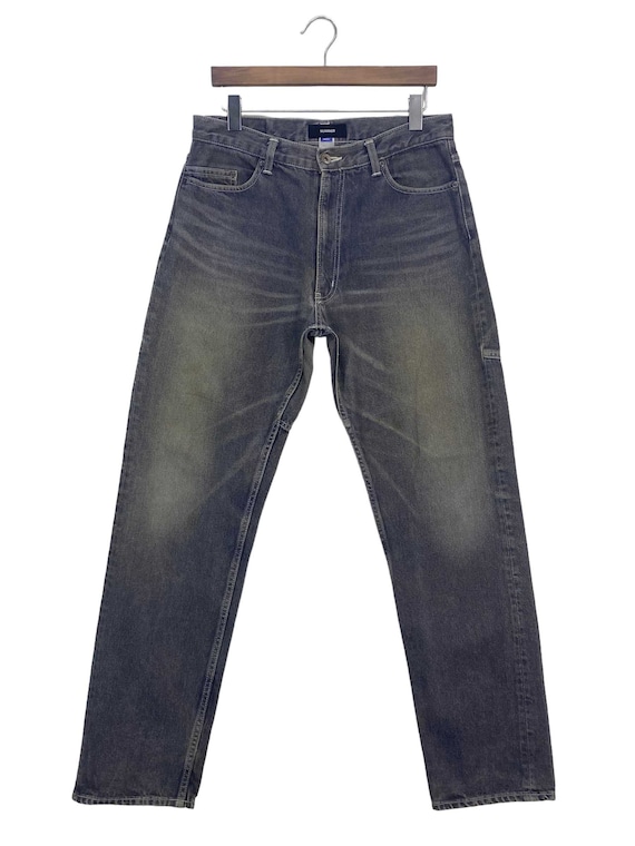 ❁⃘XXLサイズ❁⃘上下セットロサンゼルス・レイカーズ Blac Lacquer Mens Jeans Size 38x33 Dark Wash Red Thread