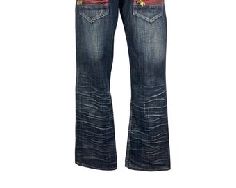 Semantic Design Flare Jeans | Y2K Japanese Denim, W30 - Etsy
