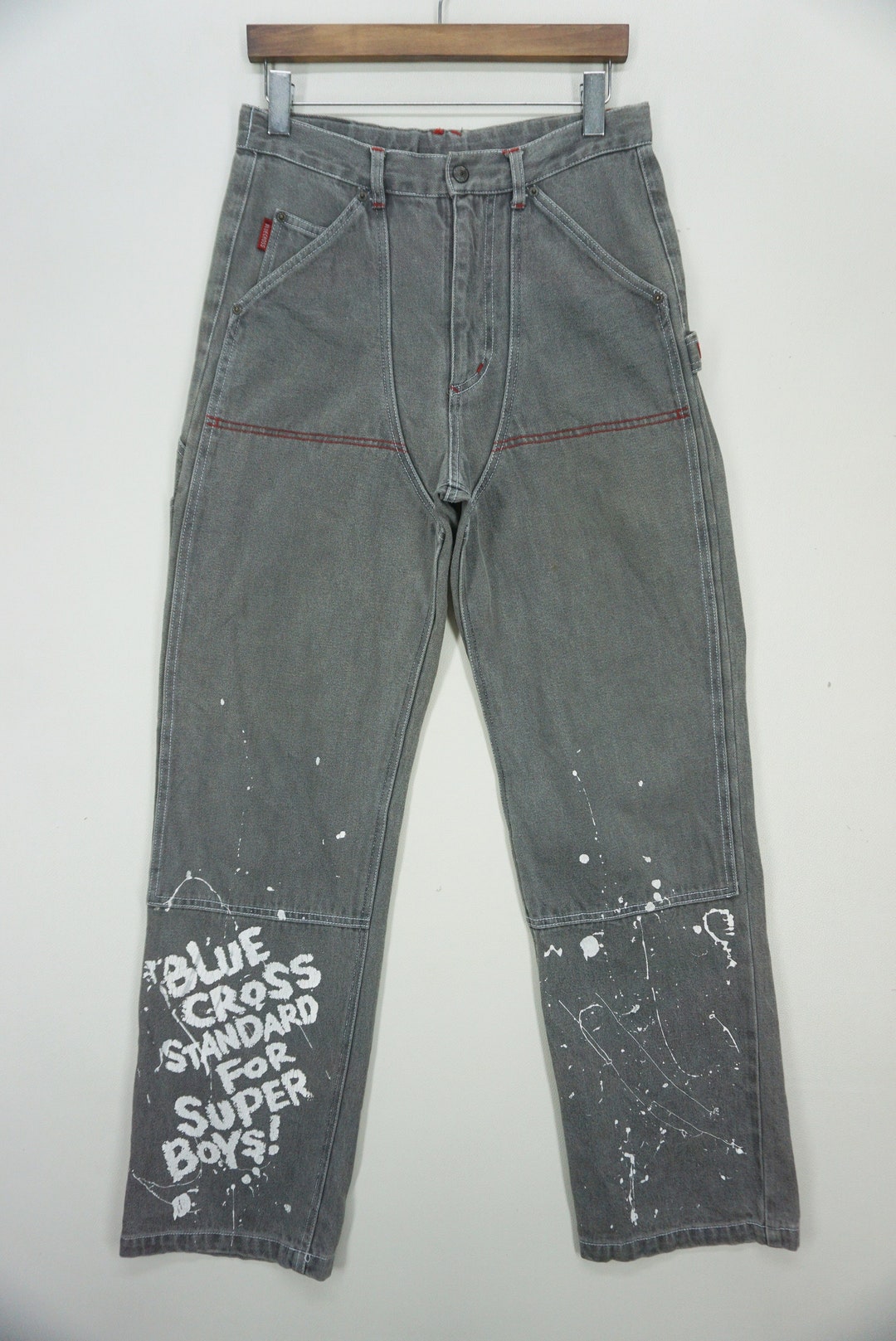 【COLOR iN ID】Double cross denim pants CROSS DENIM] – Exhibit 66 Studios