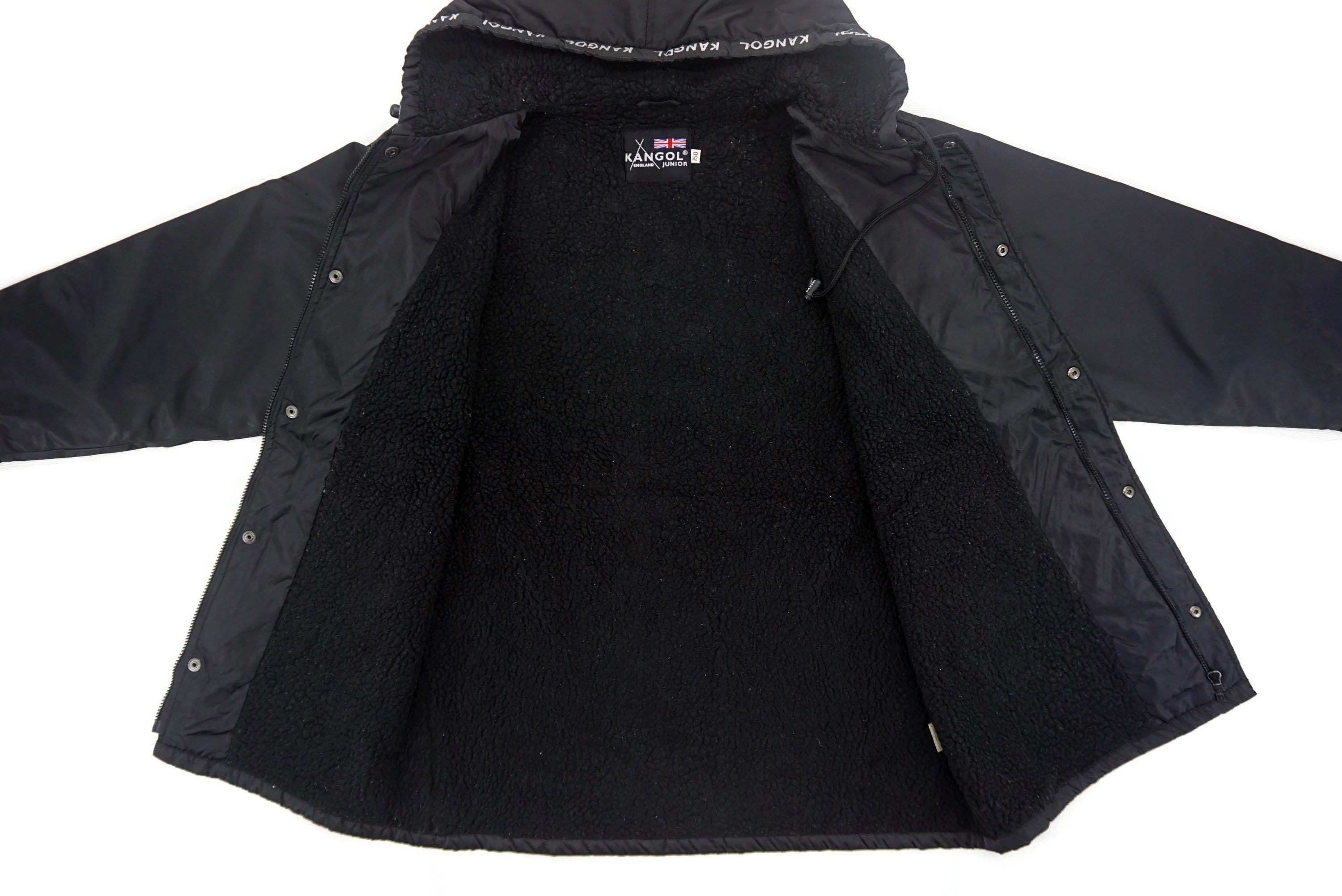 Kangol Windbreaker Mens Size S Womens Size M/L Vintage Kangol Jacket Kangol Vintage Junior Parka Sherpa Lined Hooded Jacket