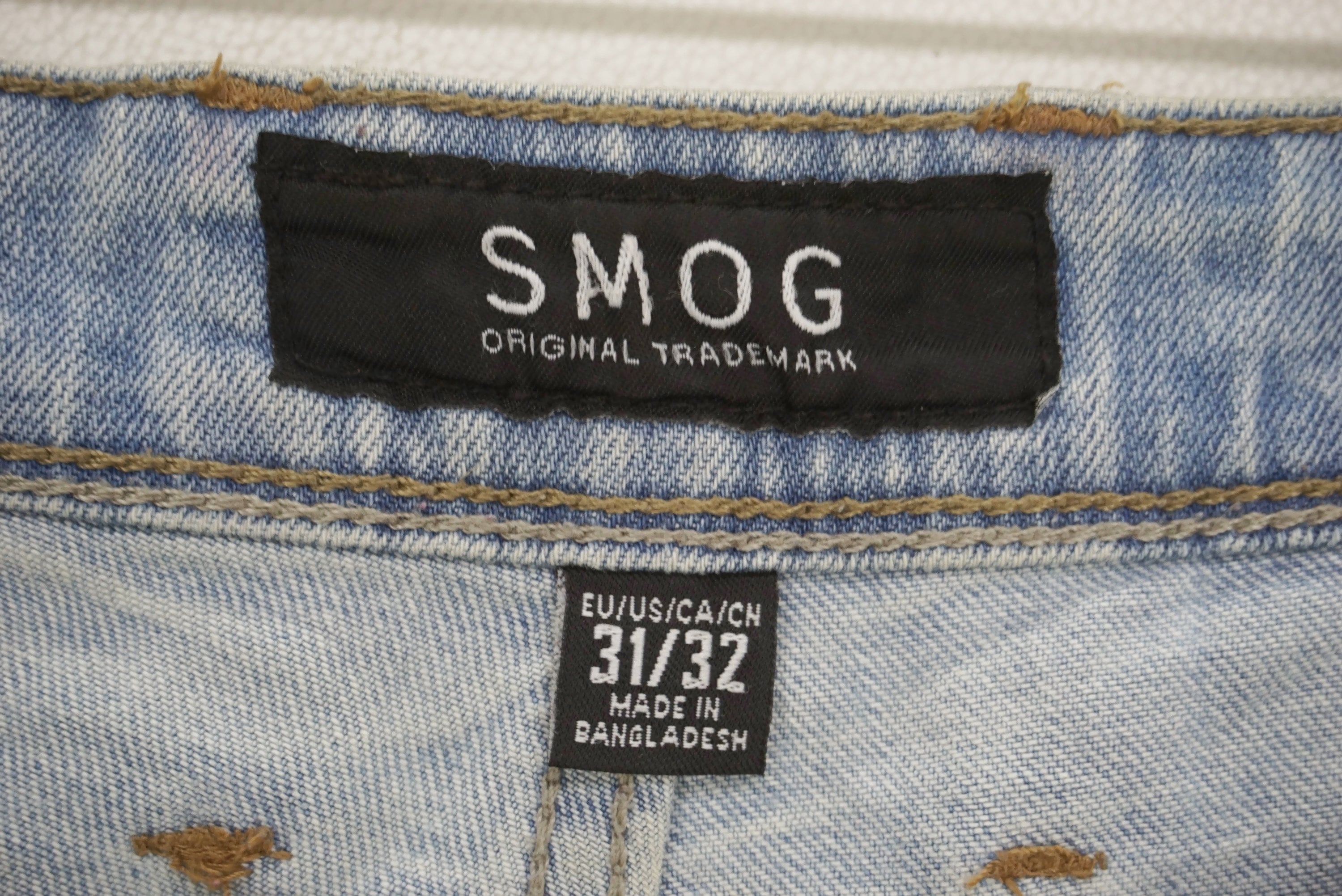 SMOG Jeans Size 31 W35xl32.5 Smog Patchwork Denim Jeans Smog - Etsy