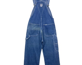 Bobson Overalls Size 32 W32xL29 Vintage Bobson Denim Bib Overalls Bobson Vintage Hip Hop Skateboards Workwear Overalls