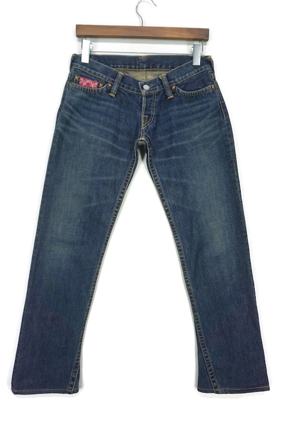 Evisu Donna Bootcut Jeans Low Waist Tapered Pants Made in