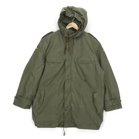 Altreichenauer Bekleidungsfabrik Germany 1988 Military Army Hooded Tactical Field Parka Jacket Size 8 Etsy Canada
