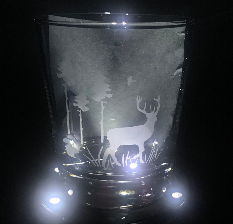 DEER HUNTER GIFT Deer Lowball Glass Etched Glass Wildlife Etsy UK