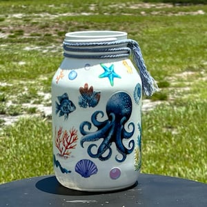 Octopus Gift, Flower Vase, Kitchen Utensil Container, Desk Storage, Art Supply Holder, Office Organizer, Sea Horse Decoration, Sea Life Gift