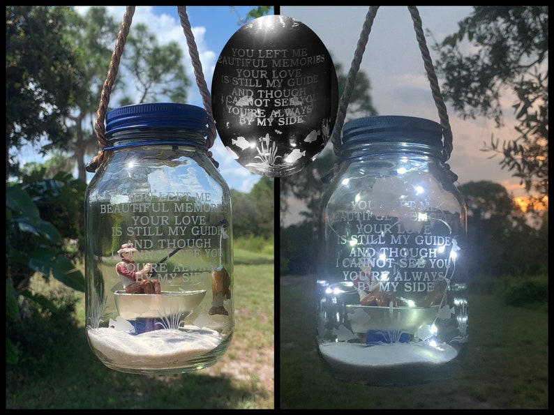 Cemetery Decoration For Dad Solar Light Loss Of Father Etsy