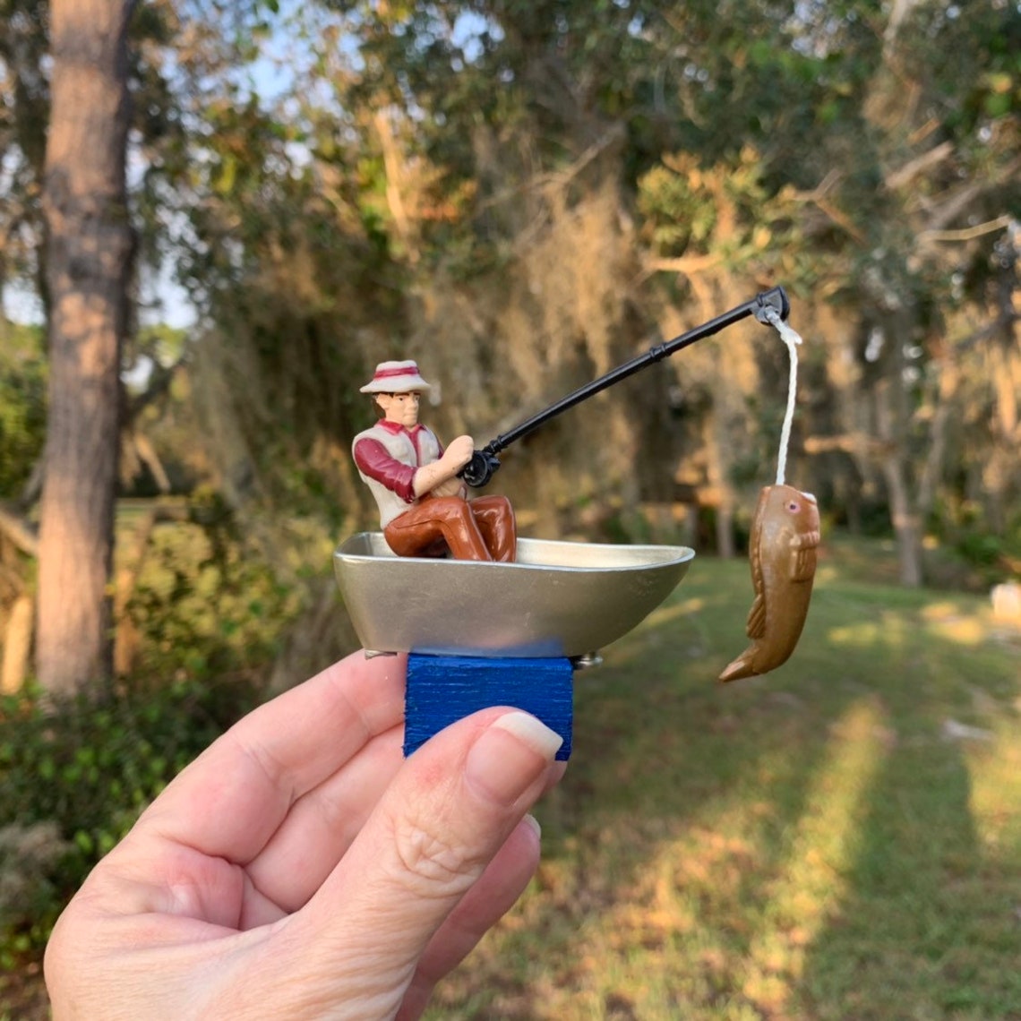 GRAVE DECORATION DAD Solar Light Loss of Father Fisherman Etsy