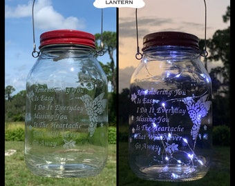 GRAVE DECORATION With Hummingbird, Cemetery Decoration With Verse, Grave Lantern With Solar Light, Sympathy Gift With Poem