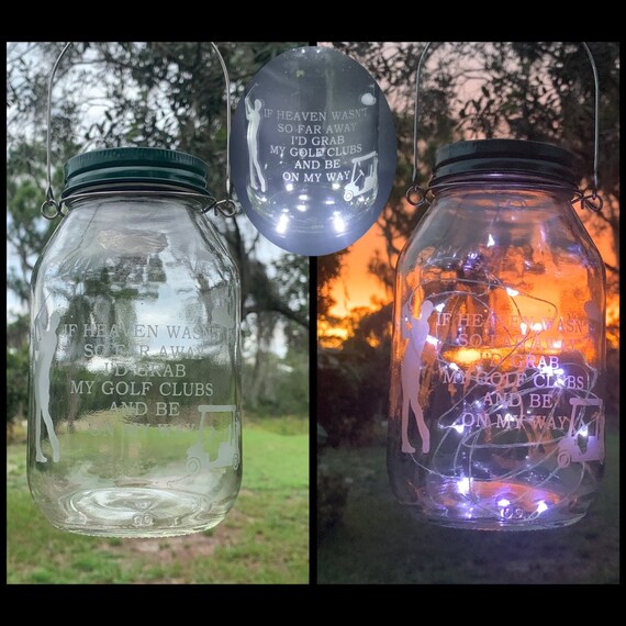 Cemetery Decoration Solar Light Loss Of Dad Golfer Memorial Etsy