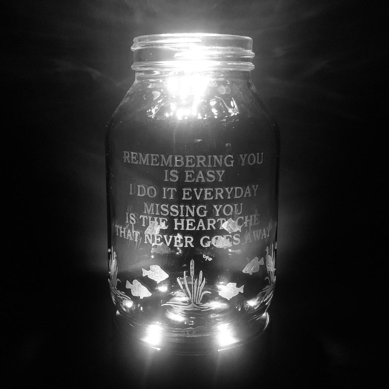 GRAVE DECORATION DAD Solar Light Loss of Father Fisherman Etsy