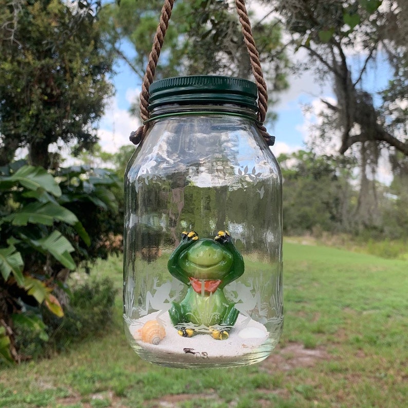 FROG GIFT Yard Decoration Garden Lantern With Solar Lights Etsy