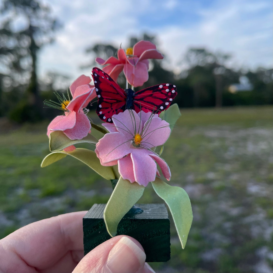 BUTTERFLY GRAVE DECORATION With Poem Cemetery Decoration With Etsy