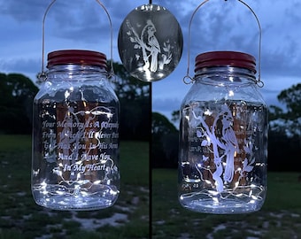 MEMORIAL LANTERN With Cardinal, For Cemetery, Grave Decoration With Verse, Cemetery Decoration With Solar Lights, For Grave, Memorial Gift