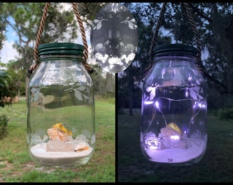 TURTLE GIFT, Yard Decoration, Garden Lantern With Solar Lights, Hanging Jar Light, Outdoor Lighting, Woodland Decor, Tortoise Gift For Him