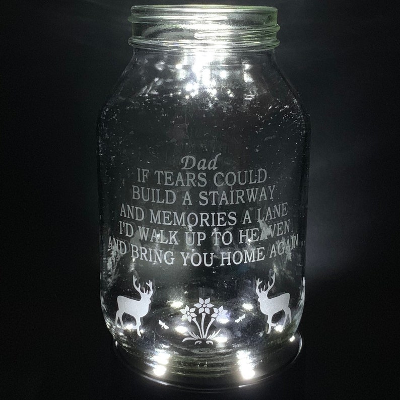 Memorial Lantern for Loss of Dad Solar Grave Lantern With Etsy