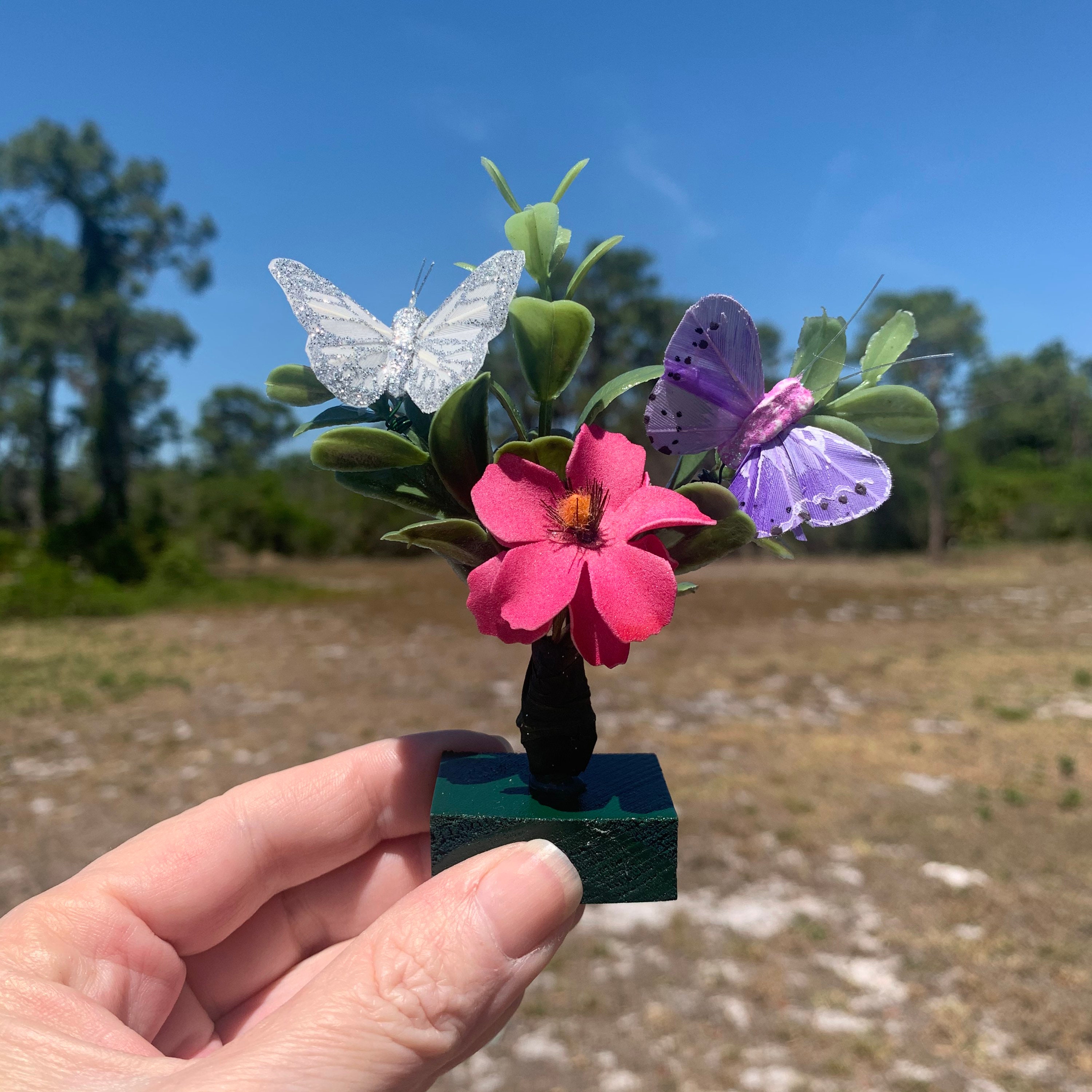 BUTTERFLY GRAVE DECORATION With Verse Cemetery Decoration Etsy UK
